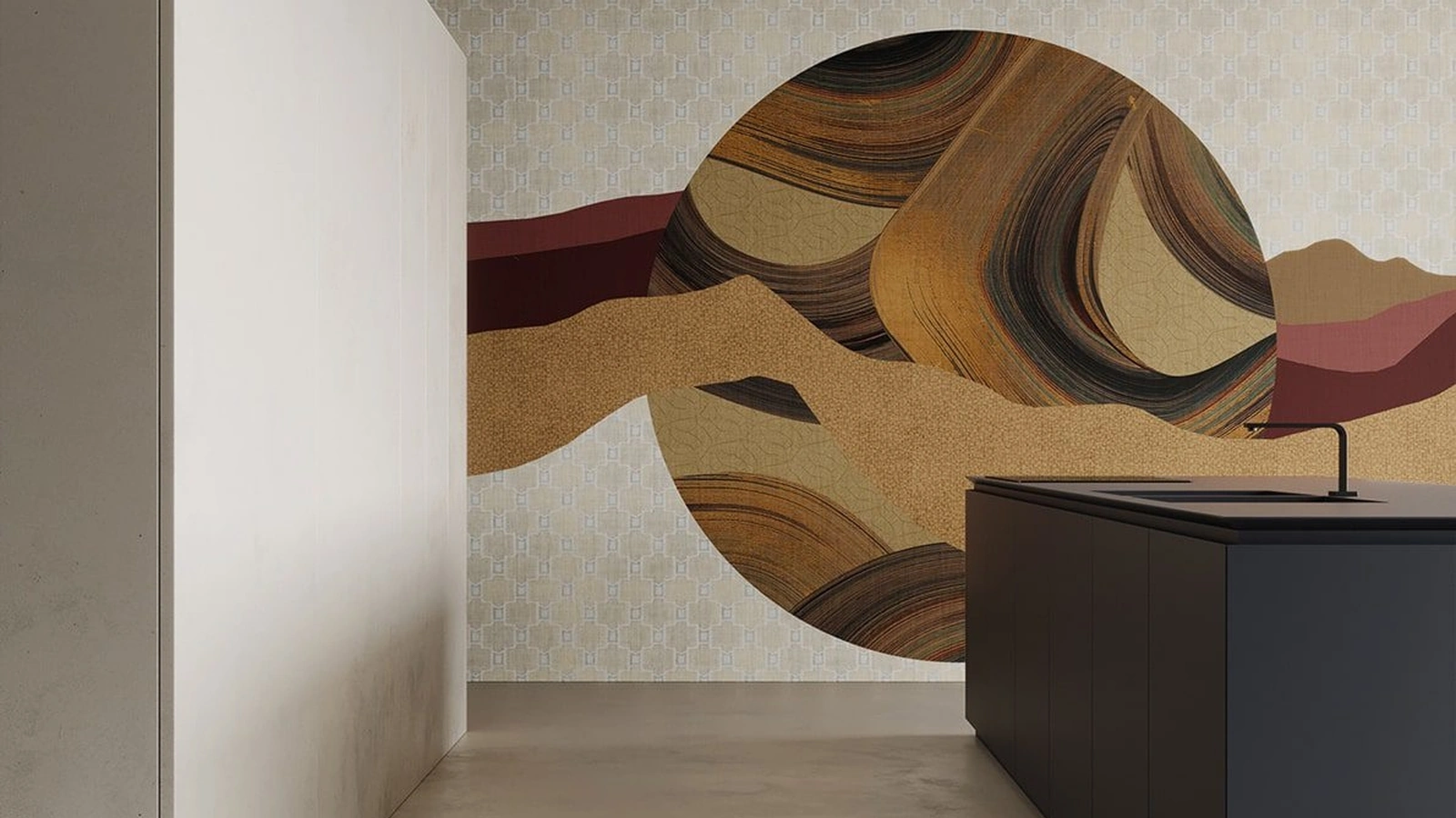 Carta da parati con paesaggio Hana di Instabilelab