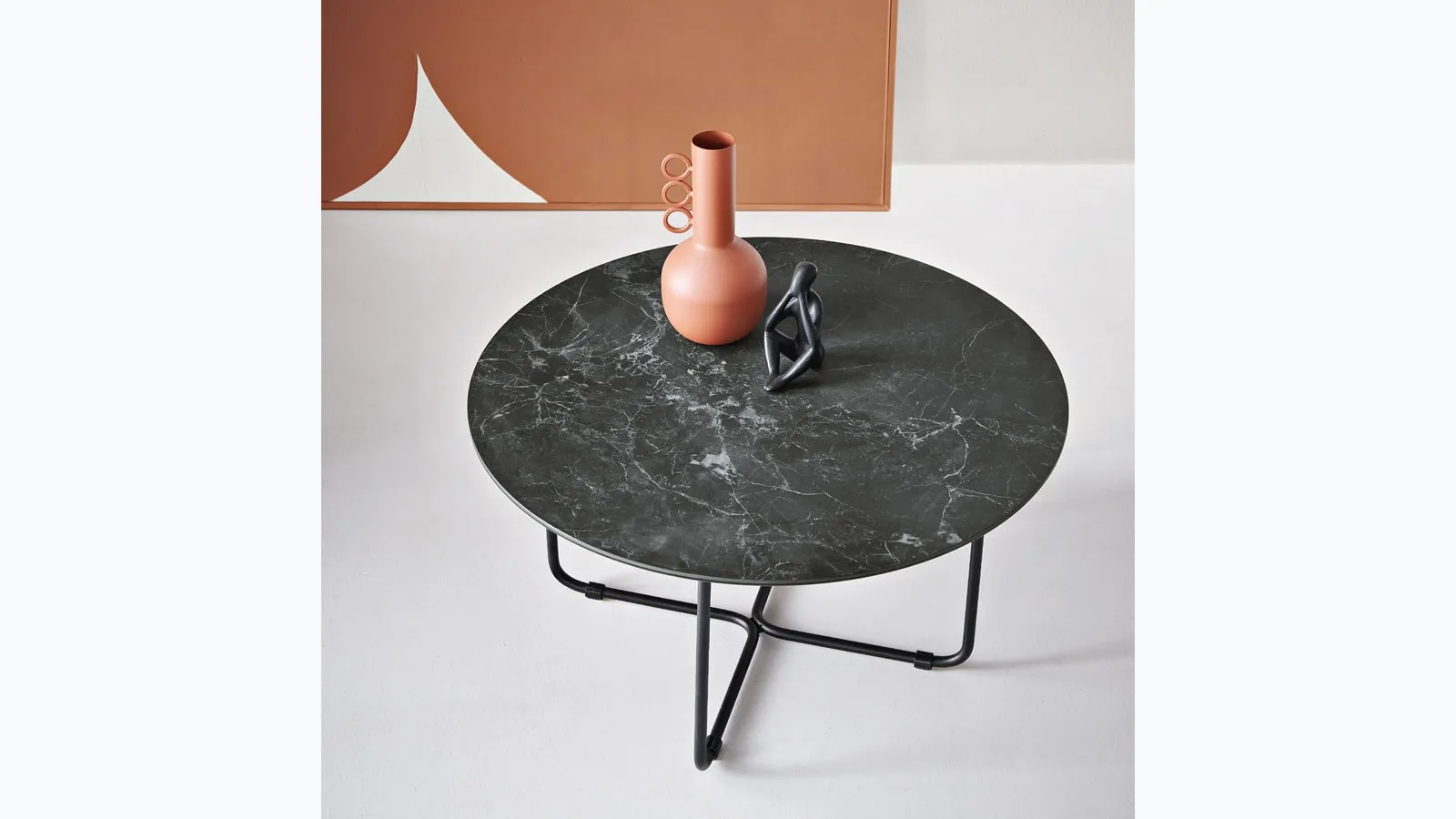 Tavolino in ceramica effetto marmo  Jon di Capodarte