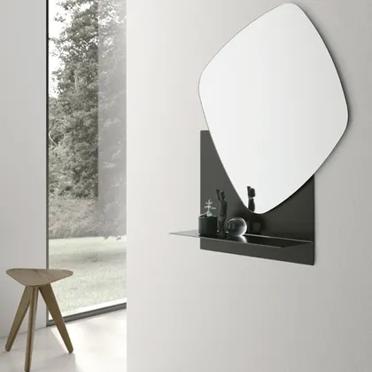 Specchio con mensola in metallo Double Trouble di Target Point