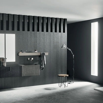 Mobile da Bagno sospeso Code Wave 07 in Rovere e Gres di Arbi