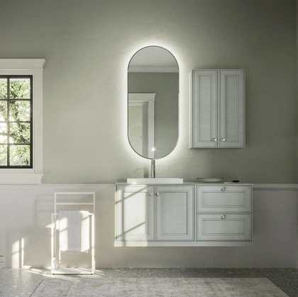 Mobile da Bagno sospeso Augusto 04 in legno di Arbi