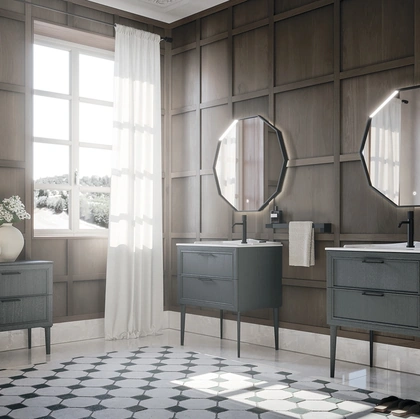 Mobile da Bagno a terra Bonton 02 in legno di Arbi