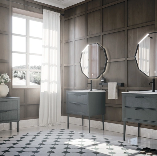 Mobile da Bagno a terra Bonton 02 in legno di Arbi