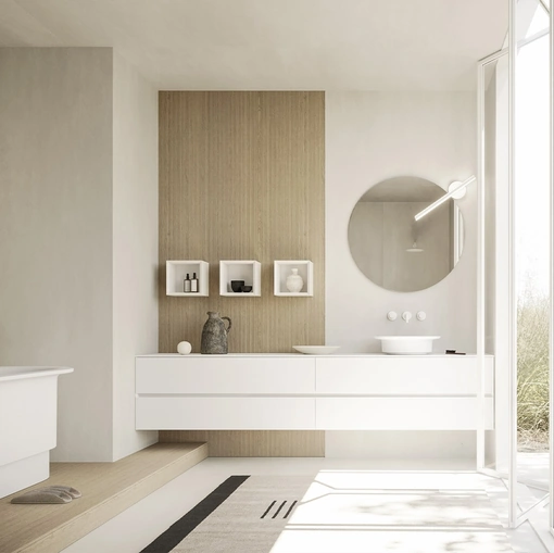 Mobile da Bagno sospeso Code 04 in laccato di Arbi