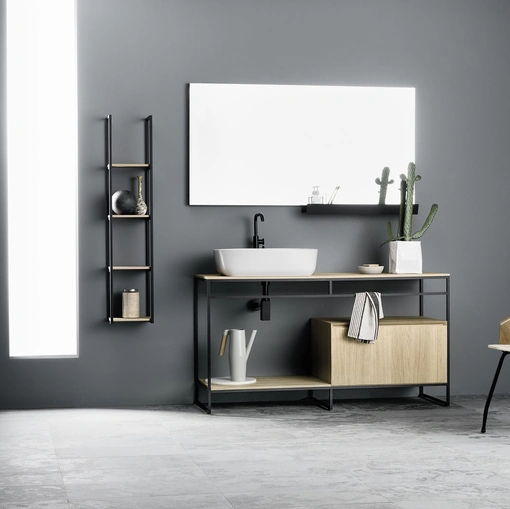 Mobile da Bagno a terra Code 14 in legno di Arbi