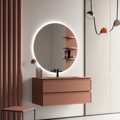 Mobile da Bagno sospeso Decor 01 in laccato di Arbi