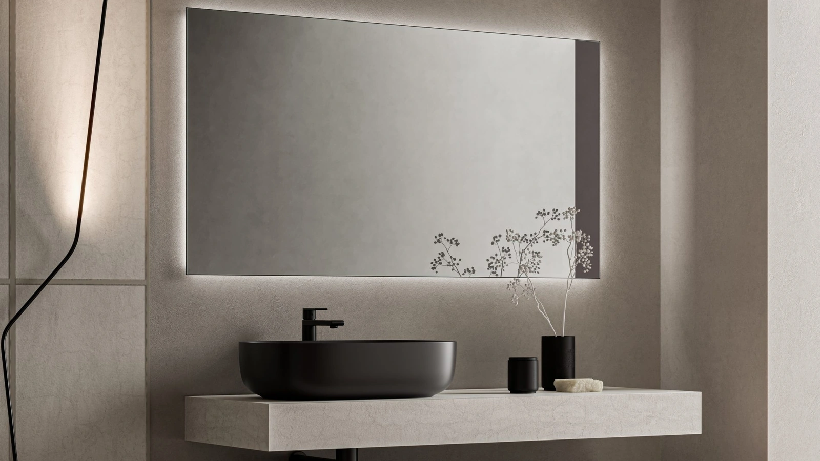 Mobile da Bagno sospeso Decor 02 in laccato di Arbi