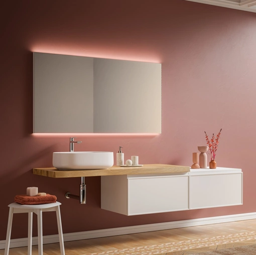 Mobile da Bagno sospeso Decor 05 in laccato di Arbi