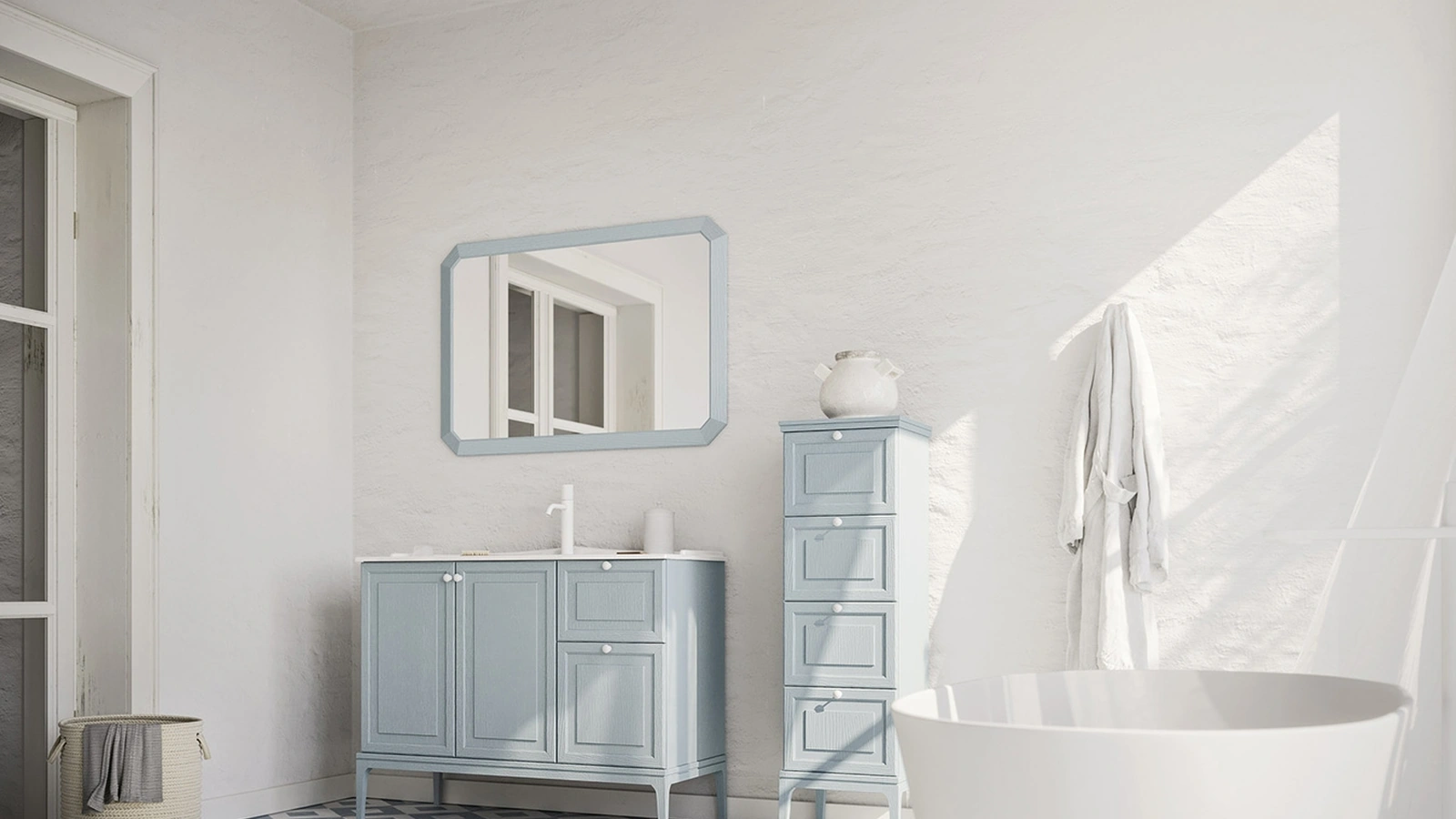 Mobile da Bagno a terra Maison 05 in legno di Arbi