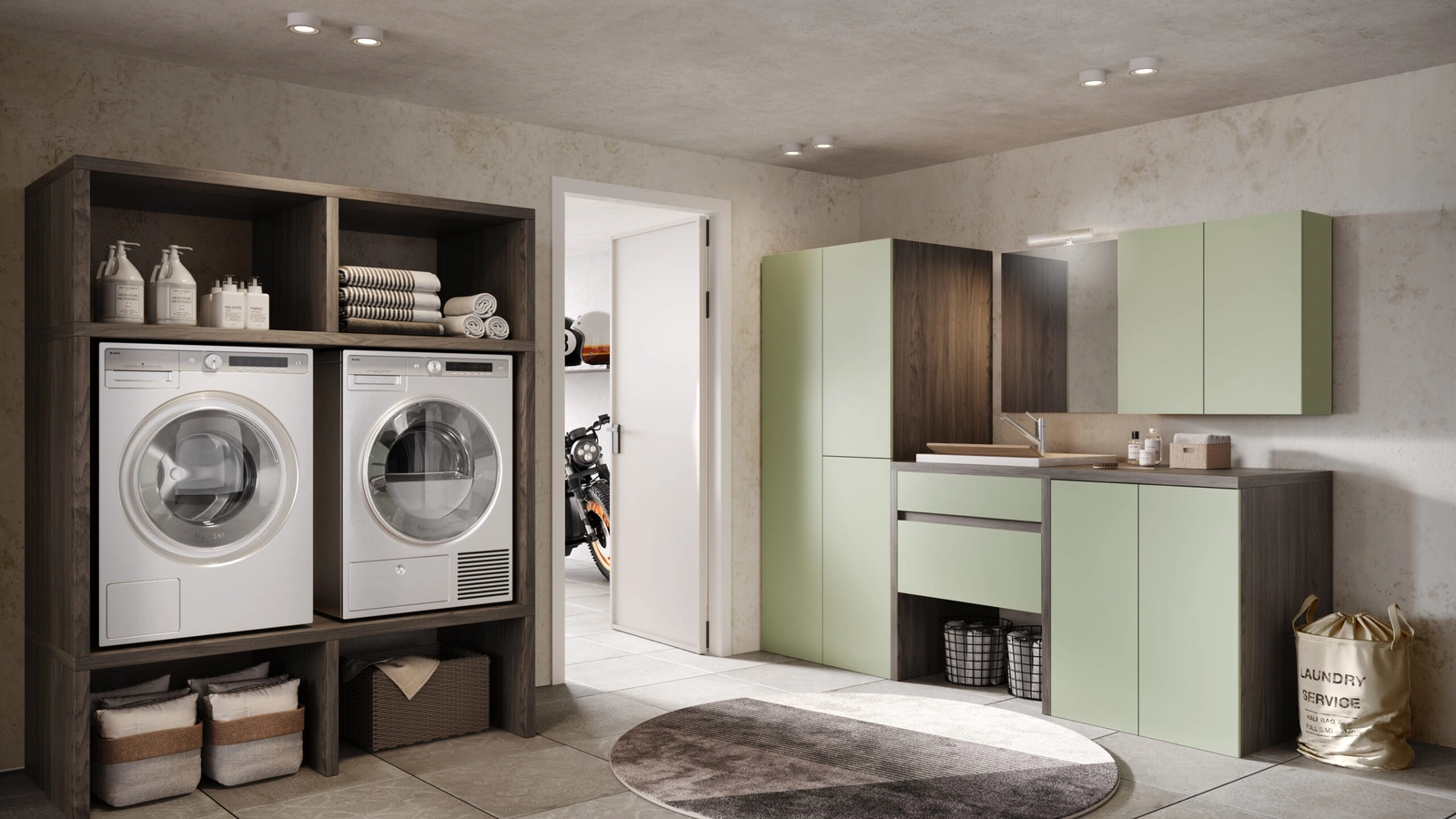 Mobile da Bagno Sistema Lavanderia di Savini