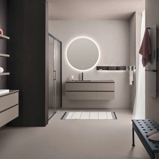 Mobile da Bagno sospeso Sky Gola 03 in laccato di Arbi