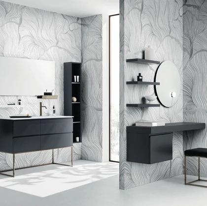 Mobile da Bagno a terra Sky Gola 04 in laccato di Arbi