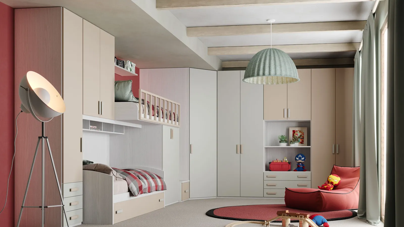 Cameretta a soppalco Fly CM 357 di Giessegi