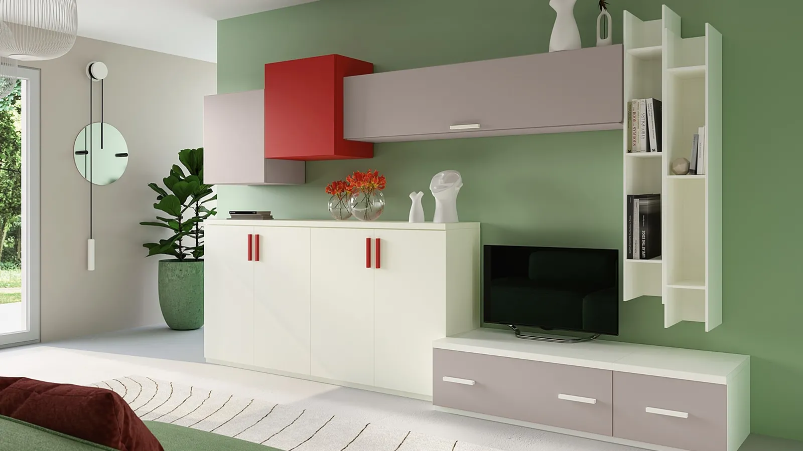 Cameretta salvaspazio con letto a scomparsa Top CM 322 di Giessegi