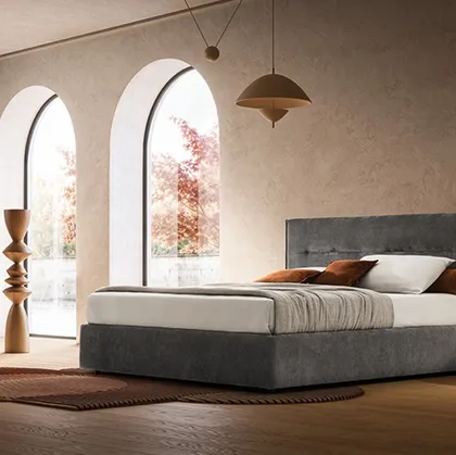 Letto Atlas in tessuto imbottito di Ennerev
