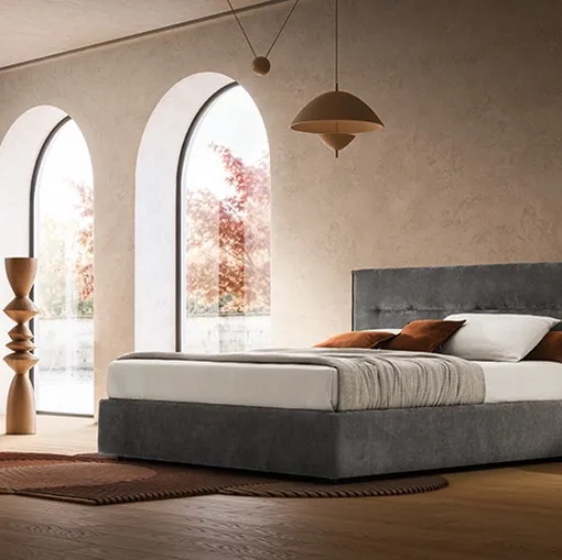 Letto Atlas in tessuto imbottito di Ennerev