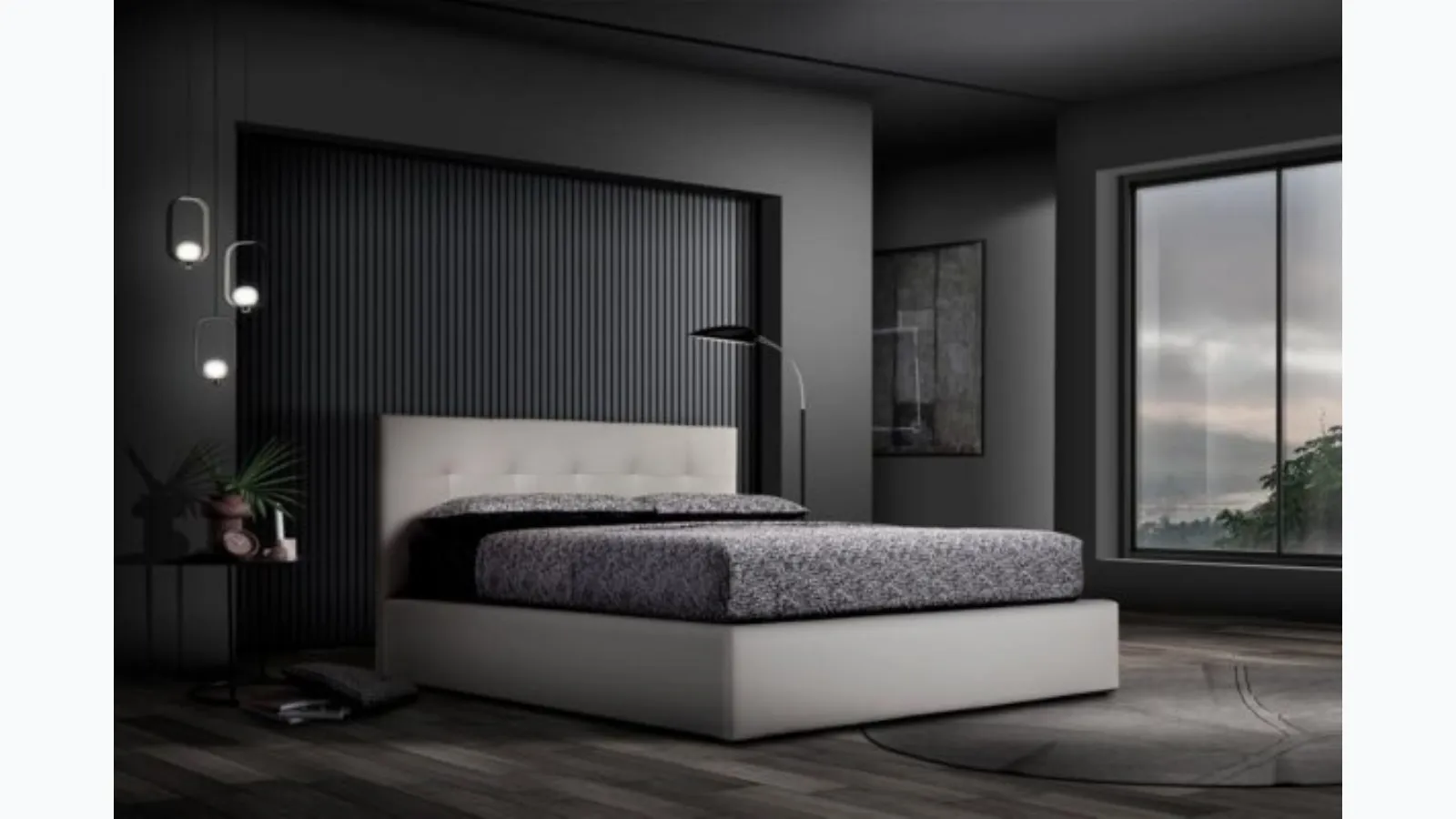 Letto imbottito Desirè di Gamma Salotti
