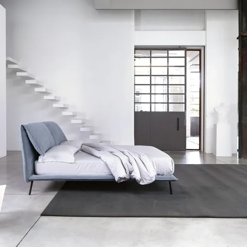 Letto in tessuto imbottito Eos di Noctis