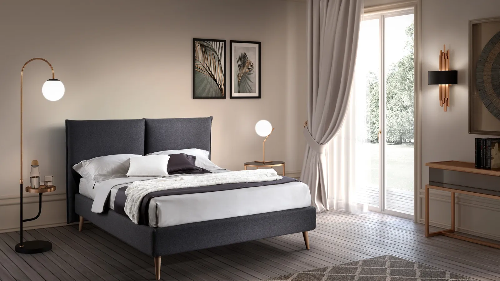 Letto Foster Twenty con box contenitore di San Lorenzo