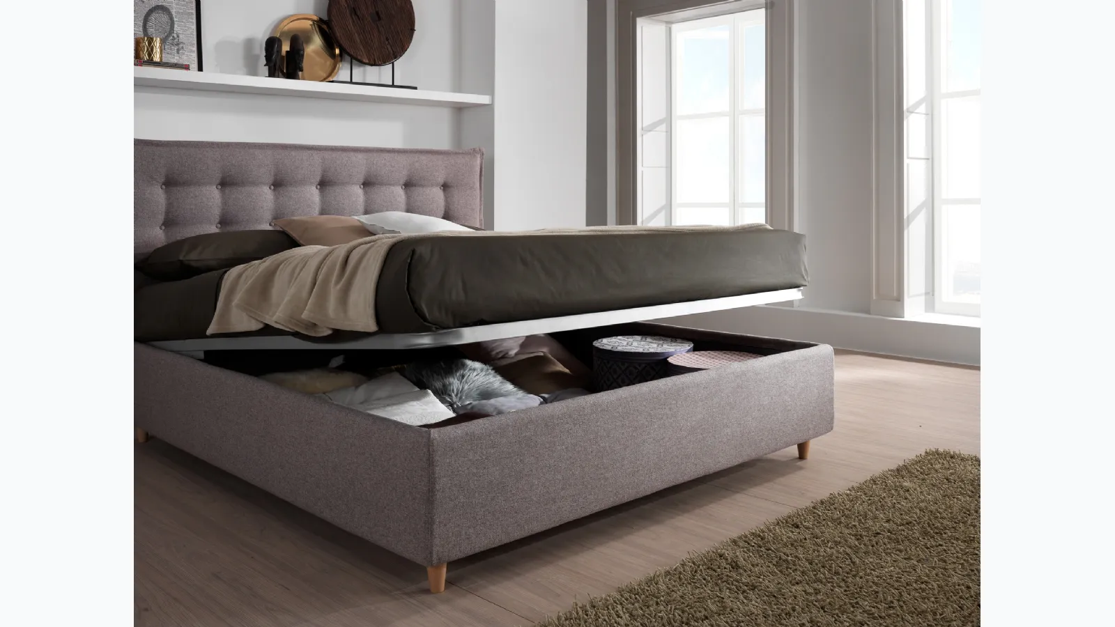 Letto Gable con box contenitore di San Lorenzo