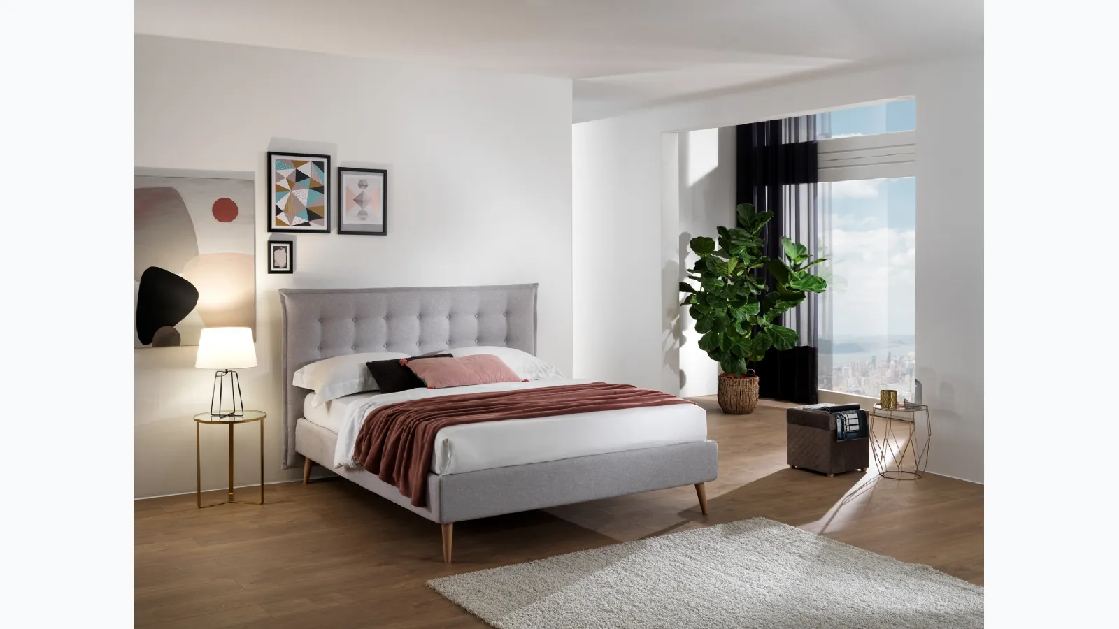 Letto Gable Twenty con box contenitore di San Lorenzo