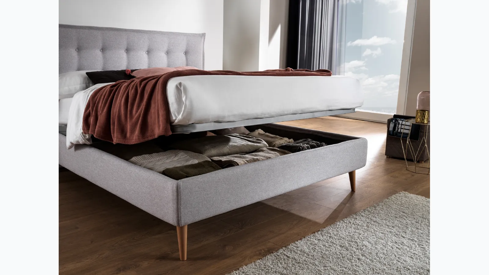 Letto Gable Twenty con box contenitore di San Lorenzo