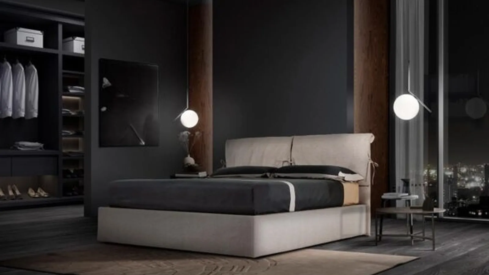 Letto Grazia con box contenitore di Gamma Salotti