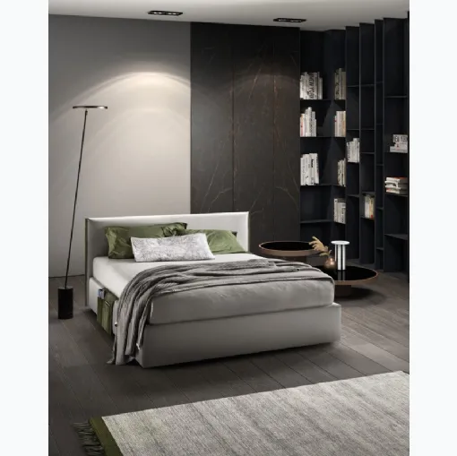 Letto in tessuto imbottito con testiera Good Rim di Bside