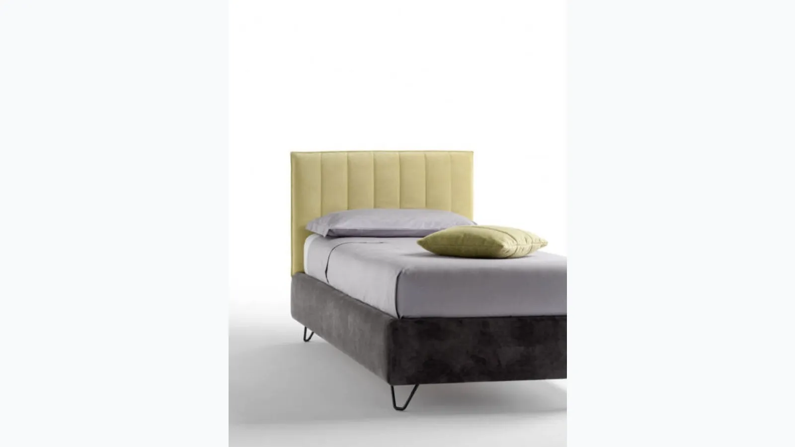 Letto singolo imbottito Twist di Bside