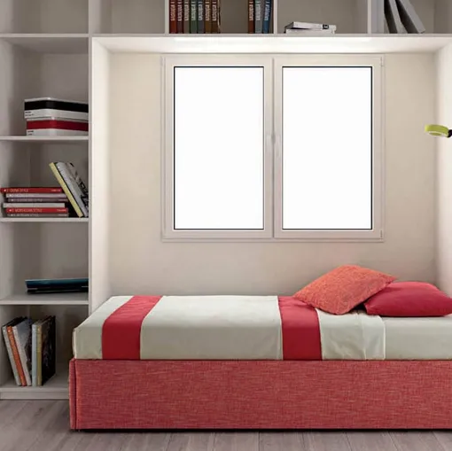 Letto moderno in tessuto Twice Sommier di Bside