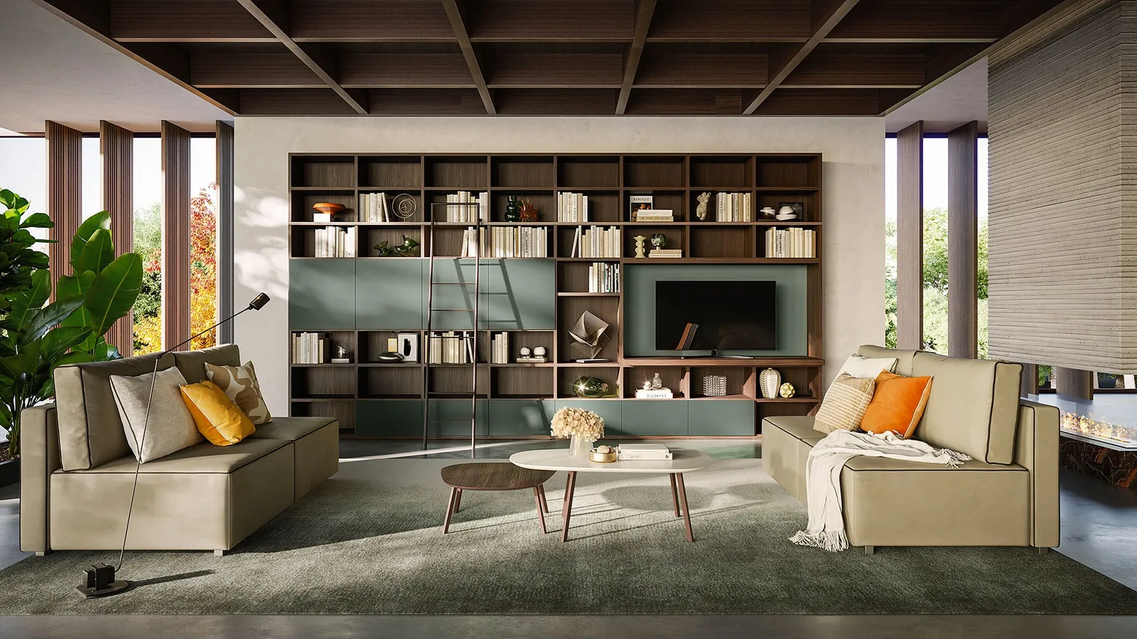 Libreria a muro LV710 di Giessegi