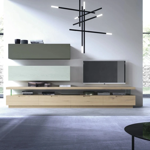 Parete Attrezzata Zero 16 05 in Rovere massello di Devina Nais