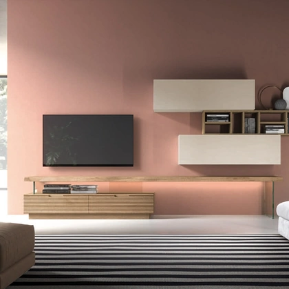 Parete Attrezzata Zero 16 07 in legno di Devina Nais