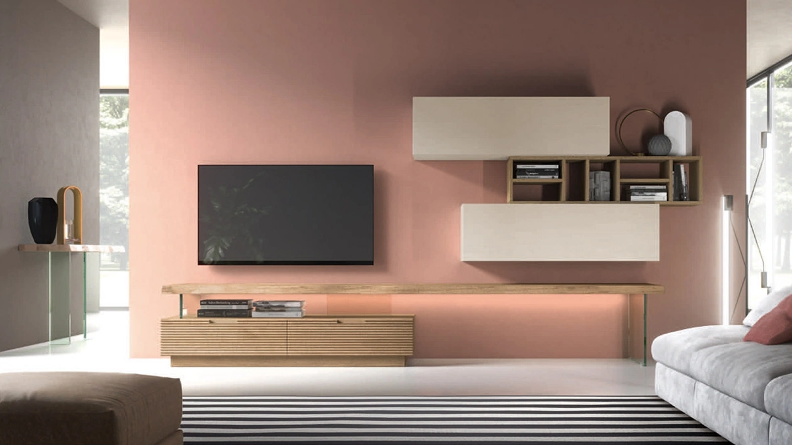 Parete Attrezzata Zero 16 07 in legno di Devina Nais