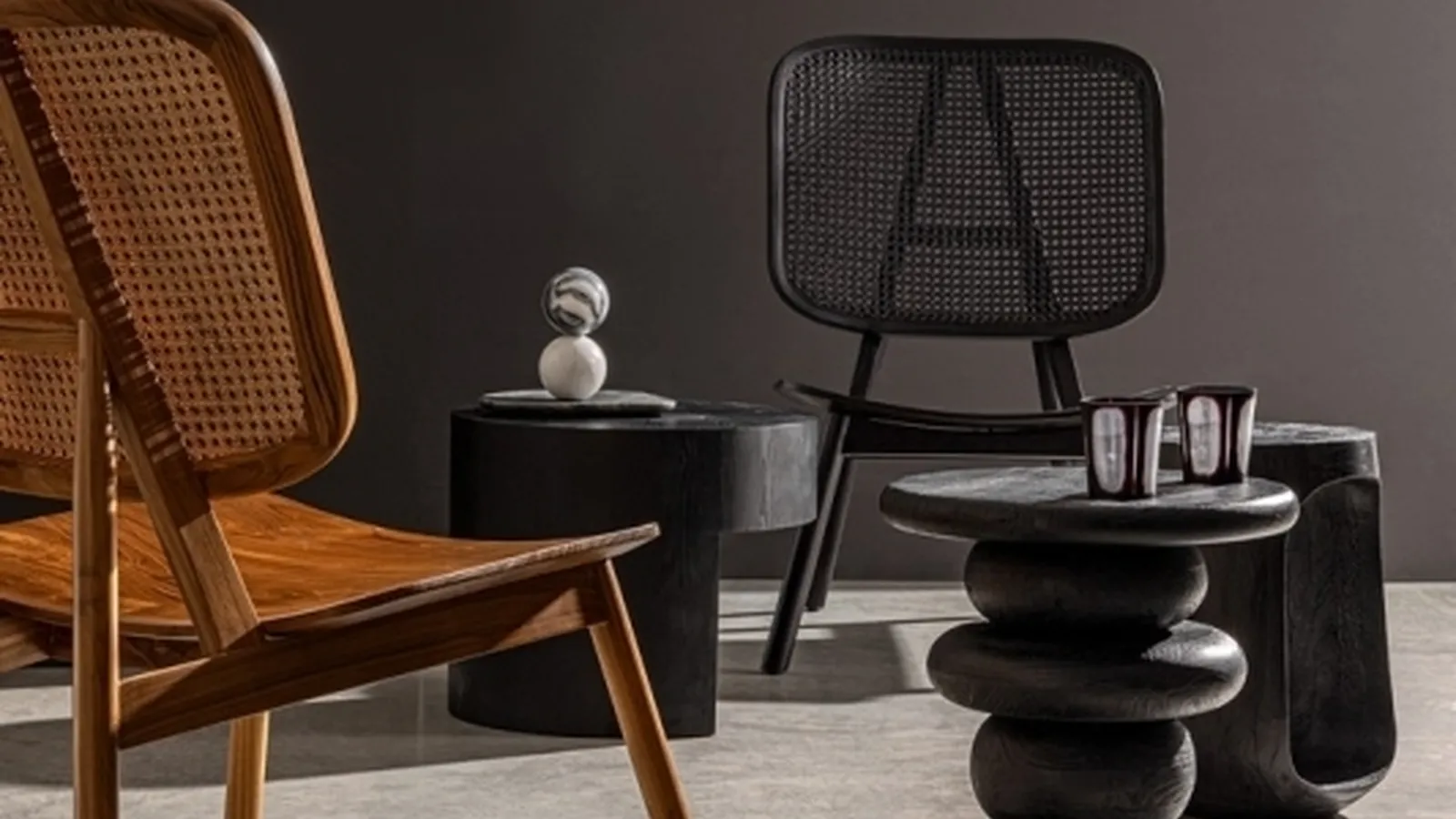 Poltrona in legno e rattan Yves di Bizzotto