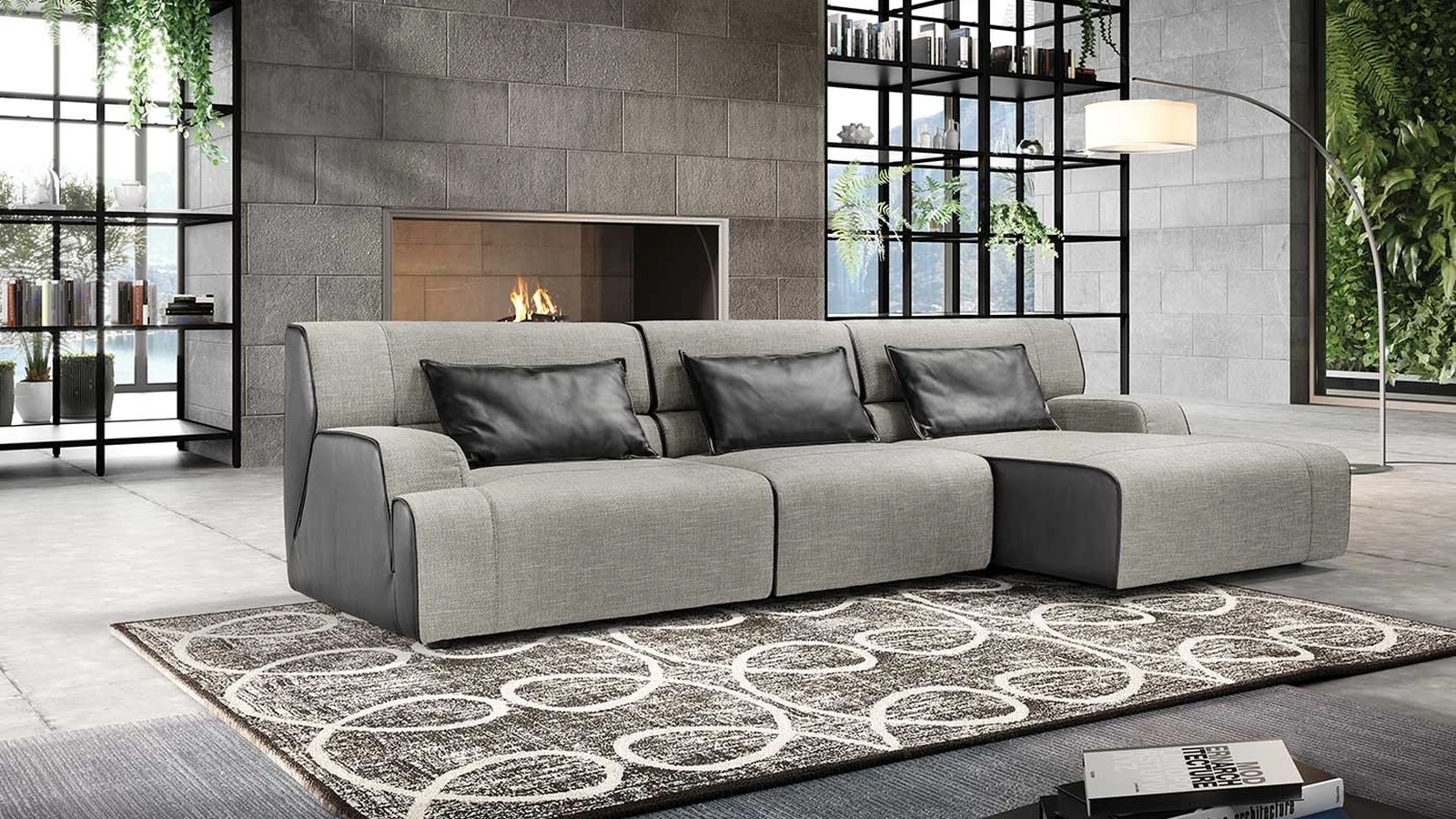 Divano componibile con penisola Babouche di Egoitaliano