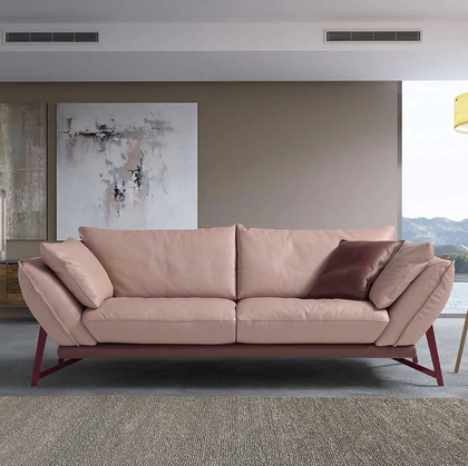 Divano lineare in pelle Giada di Egoitaliano