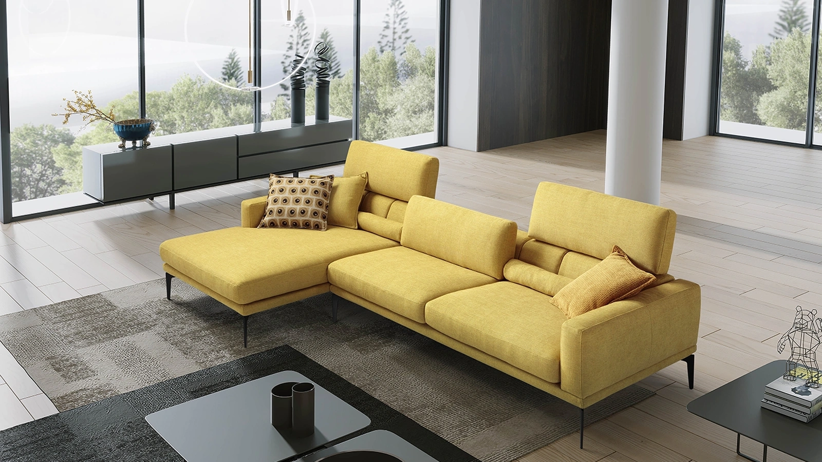 Divano con penisola Masù di Egoitaliano