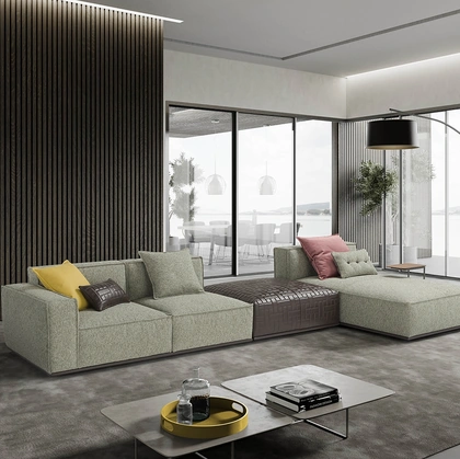 Divano con penisola Plaza di Egoitaliano