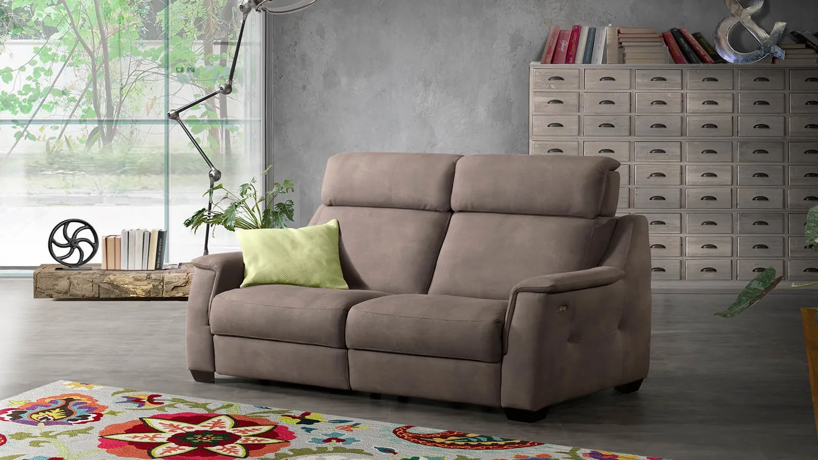 Divano Letto relax classico lineare in tessuto Zoe di Vitarelax