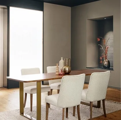 Sedia Beatriz rivestita in tessuto di Bizzotto