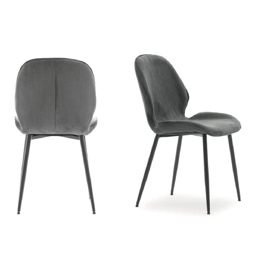 Sedia City in tessuto con gambe in ferro di Devina Nais