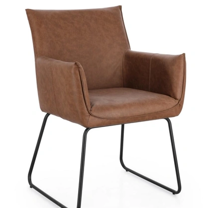Sedia Evelyn in pelle di Bizzotto