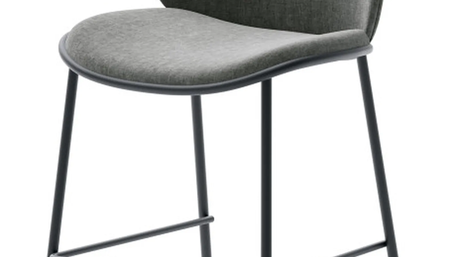 Sgabello Fluffy in tessuto imbottito di Veneta Cucine