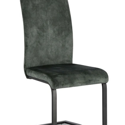 Sedia Kennet in velluto verde di Bizzotto