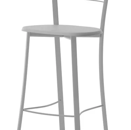 Sgabello Olivia in metallo con seduta in legno di Veneta Cucine