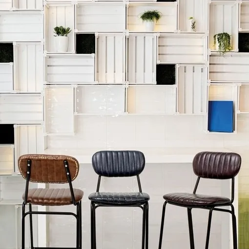 Sgabello in ecopelle Debbie di Bizzotto