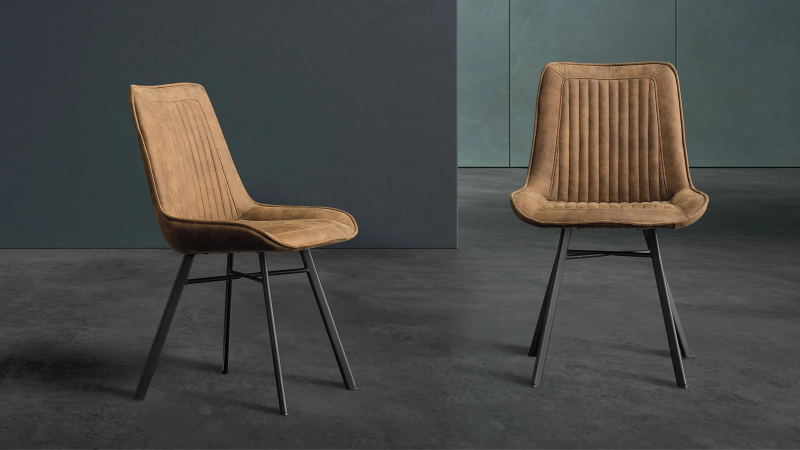 Sedia Sixty in ecopelle di Devina Nais