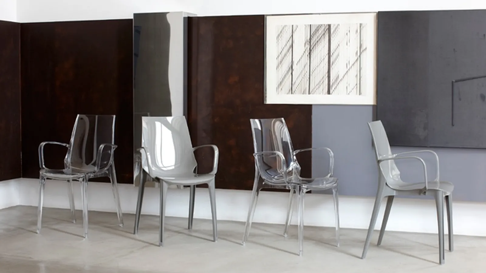 Sedia impilabile in policarbonato Vanity di Scab Design