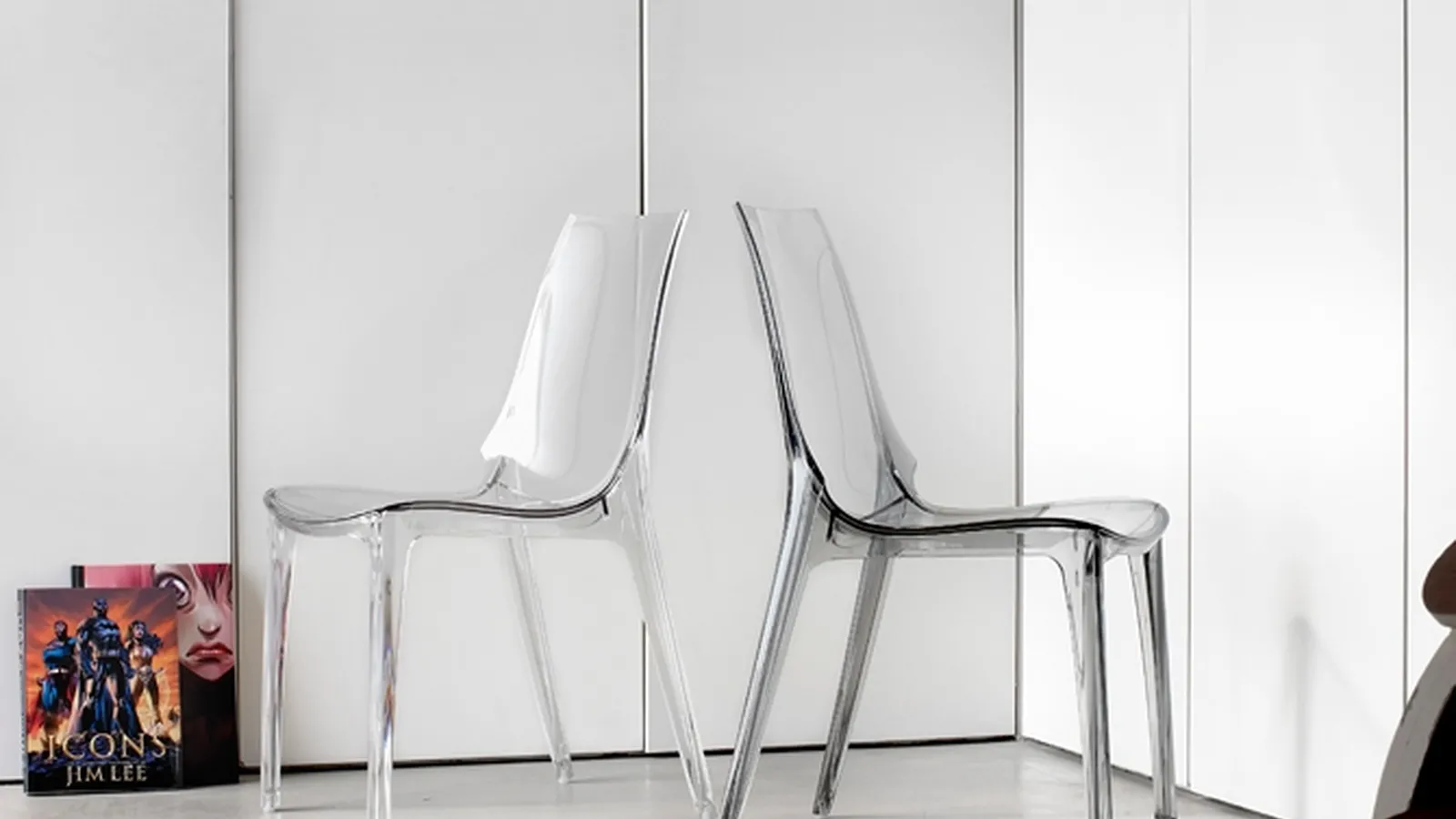 Sedia impilabile in policarbonato trasparente senza braccioli Vanity di Scab Design